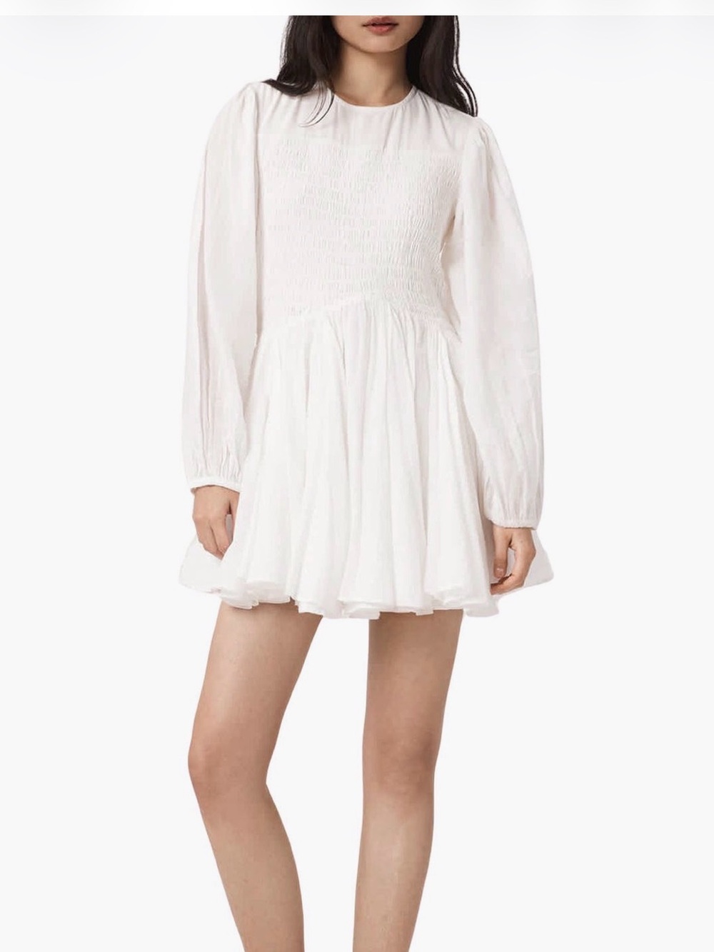 AllSaints
Chia Smock Bodice
Long Sleeve Cotton
Blend Minidress